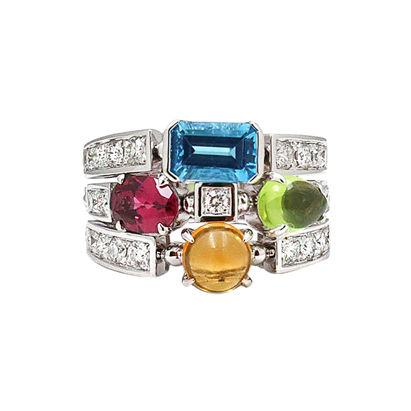 Bvlgari Diamond And Multi-Stone Allegra Ring Available For Bvlgari Diamond And Multi-Stone Allegra Ring Available For